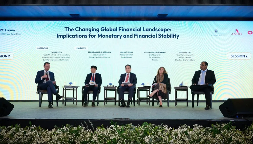 BSP pushes capital market reforms as rate cuts, tokenized payments reshape financial landscape 4 BSP Deputy Governor Zeno Ronald R. Abenoja together with the other panelists during the 4thASEAN+3 Economic Cooperation and Financial Stability Forum (AMRO Forum) in Hong Kong