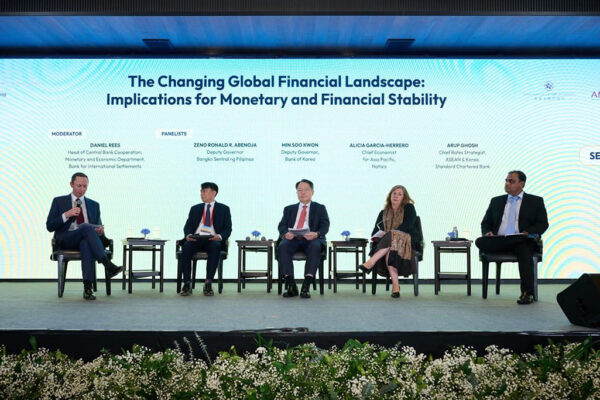 BSP Deputy Governor Zeno Ronald R. Abenoja together with the other panelists during the 4thASEAN+3 Economic Cooperation and Financial Stability Forum (AMRO Forum) in Hong Kong