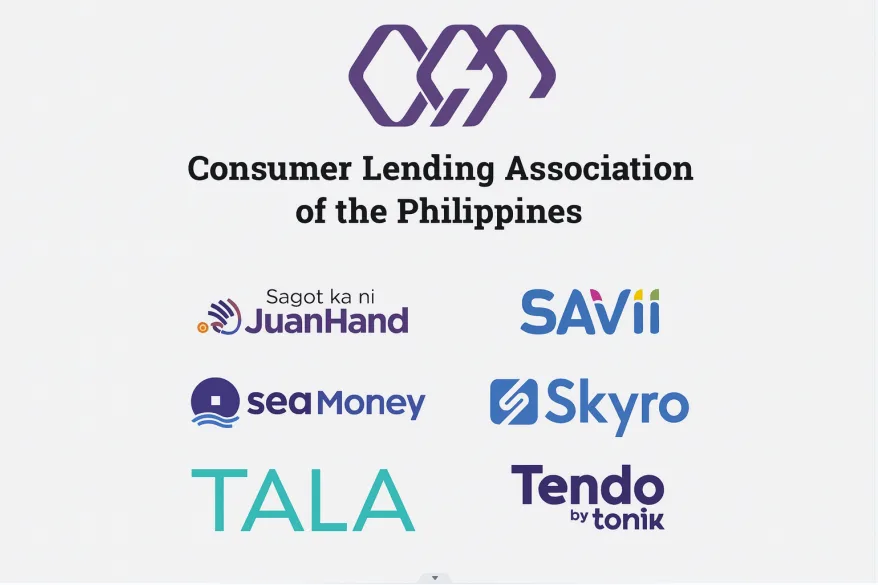 Fintech lenders join Tala's call for “next-stage inclusion” as millions of Filipinos remain out of reach 2 A banner displaying the Consumer Lending Association of the Philippines (CLAP) logo at the top, with member company logos below: JuanHand, SAVii, SeaMoney, Skyro, TALA, and Tendo by Tonik.