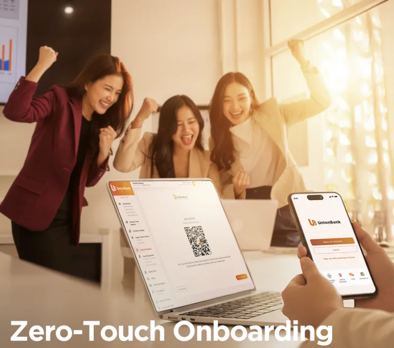 Female employees rejoicing as UnionBank accelerates digital push with zero-touch payroll onboarding