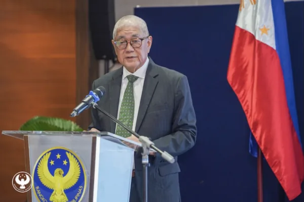 BSP Governor Remolona delivering a speech, where he underscores innovation as remittances hit US$2.9B in November