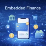 Poster-caricature to show how embedded finance is reshaping retail and digital platforms in PH