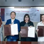 Maya and the National Power Corporation (NAPOCOR) mark their partnership to introduce digital bill payment options for customers in remote communities during a ceremonial event. From left: Ma. Monique Martinez, Key Accounts Specialist for Enterprise – Public Sector; Jericho Jonas B. Nograles, President and CEO of NAPOCOR; Nick Wilwayco, Head of Corporate Communications and PR at Maya;  and Ma. Rocielo Nuñez, Key Accounts Manager for Enterprise – Public Sector.