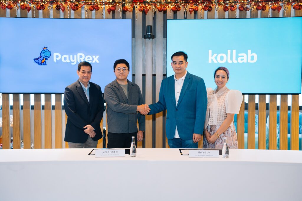 PayRex Co-Founders wth Kollab Co-Founders Herald Uy and Cyra Uy