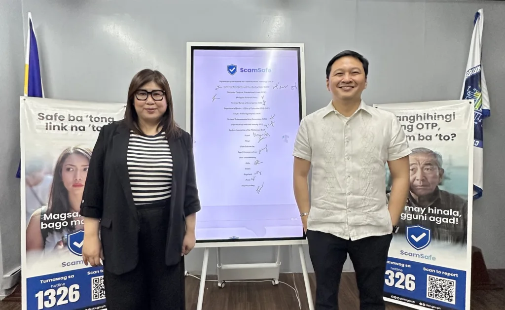 Maya execs strike a pose as the company backs CICC’s scam safe push as online fraud threats continue to rise