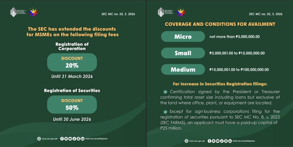 SEC extends MSME registration and filing fee discounts 4 Screenshot 2026 01 16 at 6.52.49 PM