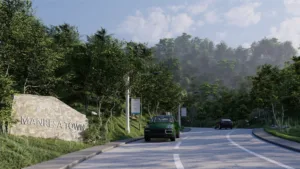 A car entering Manresa Town as CLI, Xavier University to deliver Php120-million Manresa Access Road