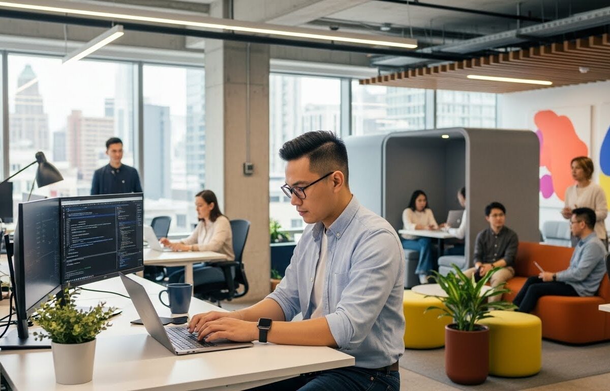 Image of a man at work as Philippine fintech hiring tightens as firms shift from growth to resilience