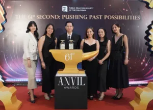 The Maya PR team poses with their ANVIL Award as Maya Black redefines premium banking, wins double metals at 61st ANVIL Awards