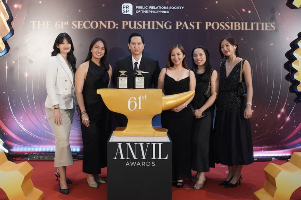 The Maya PR team poses with their ANVIL Award as Maya Black redefines premium banking, wins double metals at 61st ANVIL Awards