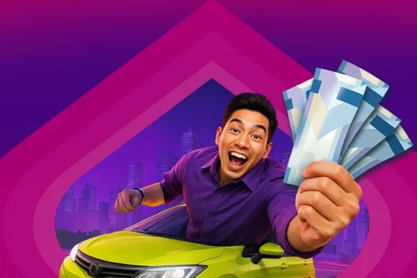 Poster to announce EastWest launching AutoCash to help car owners unlock vehicle equity