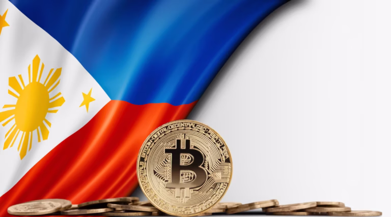 A Philippine flag and fiat currency used to show the PH financial system's journey from Bitcoin to peso rails