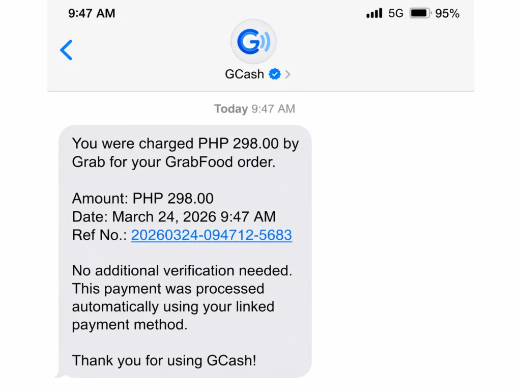 GCash payment alert screenshot