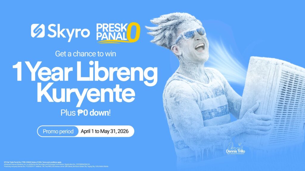 Skyro rolls out ‘Presko Panalo’ promo as summer power costs surge 2 KV Want to enjoy Free Kuryente for a Year Skyros Presko Panalo Promo makes it possible this summer
