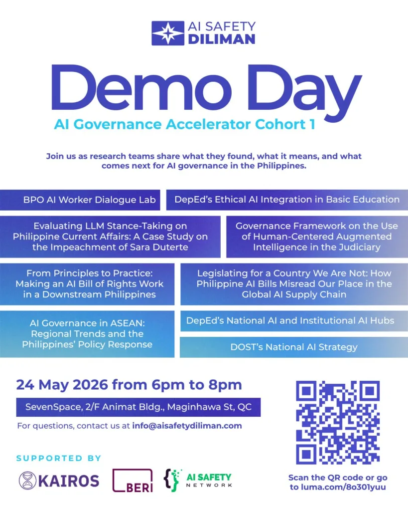 AI Safety Diliman hosts demo day featuring Philippine AI governance and safety studies