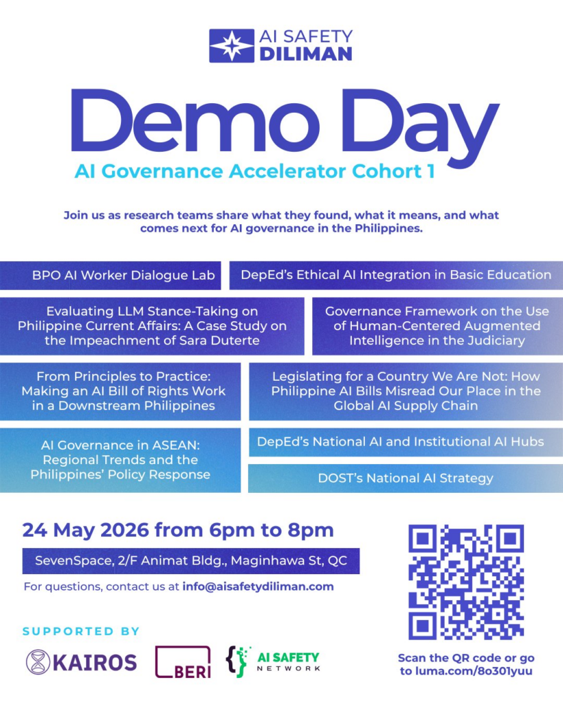 AI Safety Diliman hosts demo day featuring Philippine AI governance and safety studies