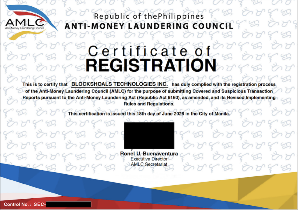 Certificate of Registration