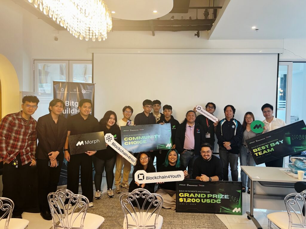 Organizers partners and winning teams at the awarding ceremony of the Build In Payments Hackathon