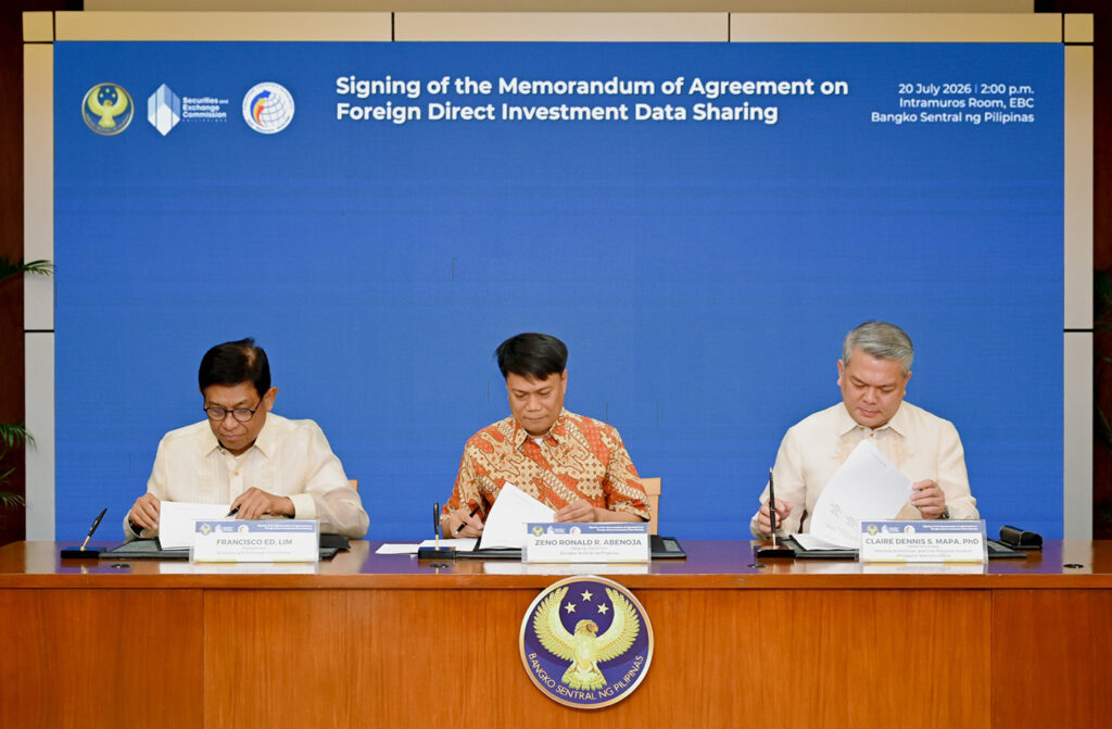 BSP strengthens FDI data sharing to improve investment transparency, policymaking 2 Photo MOA Signing on the Sharing of Foreign Direct Investments