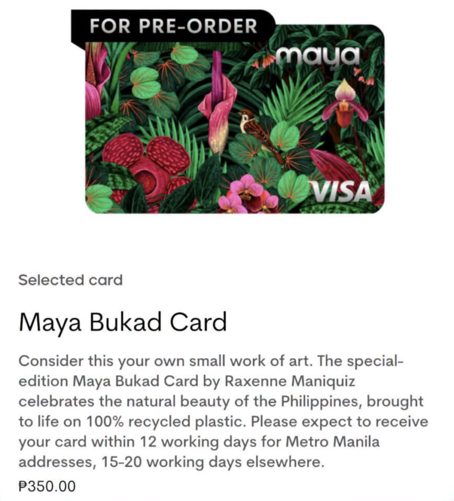 Maya launches Bukad Card with Filipino botanical design
